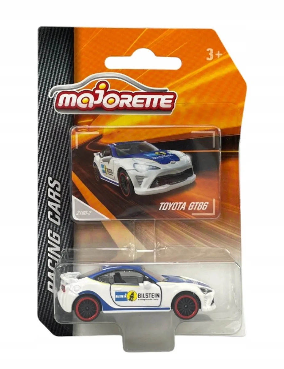Toyota GT86 Wit Metaal Schaal 1:64 Speelgoedauto fra Majorette i Blå – produktbillede