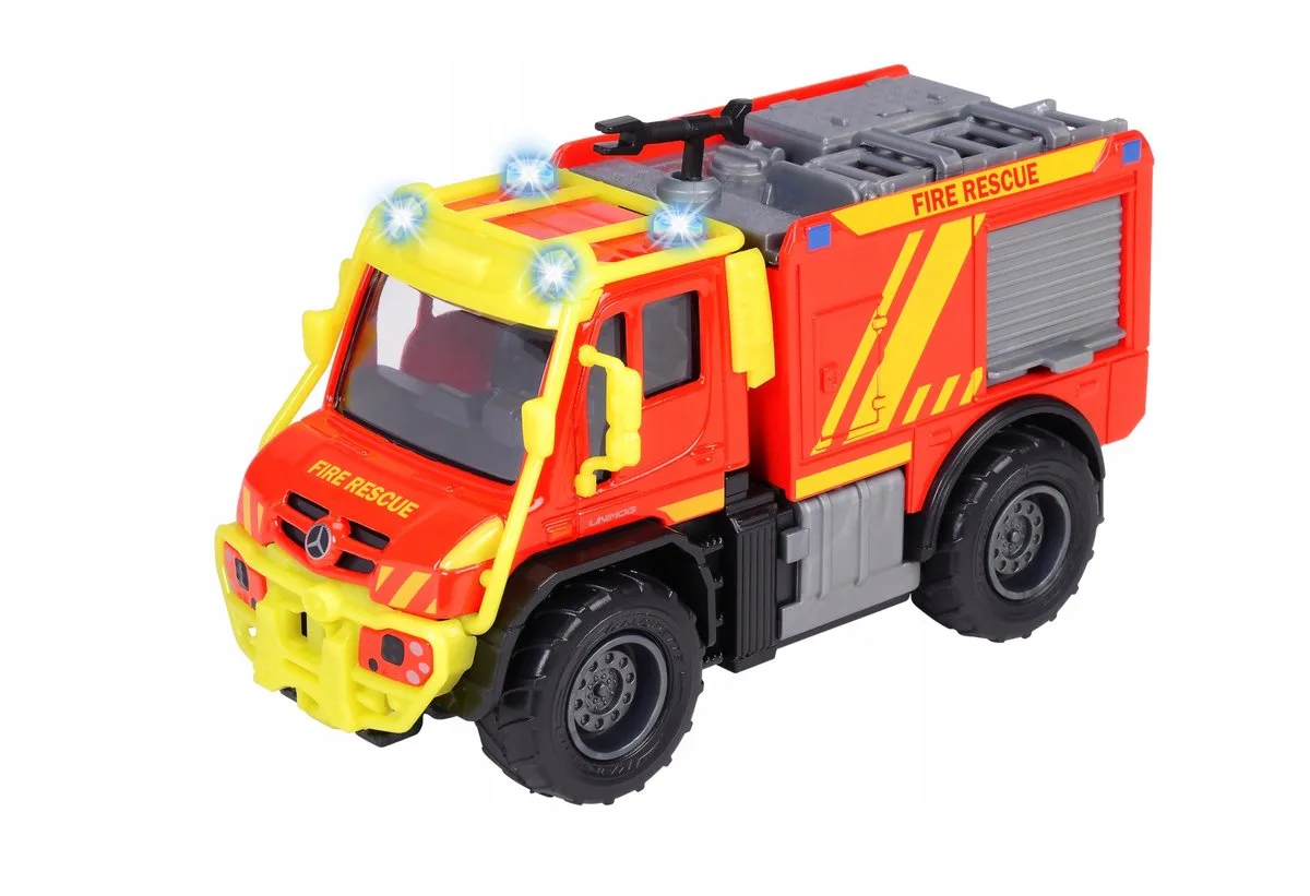 Unimog U530 Brandweer - Licht & Geluid de Majorette en Jaune – photo du produit