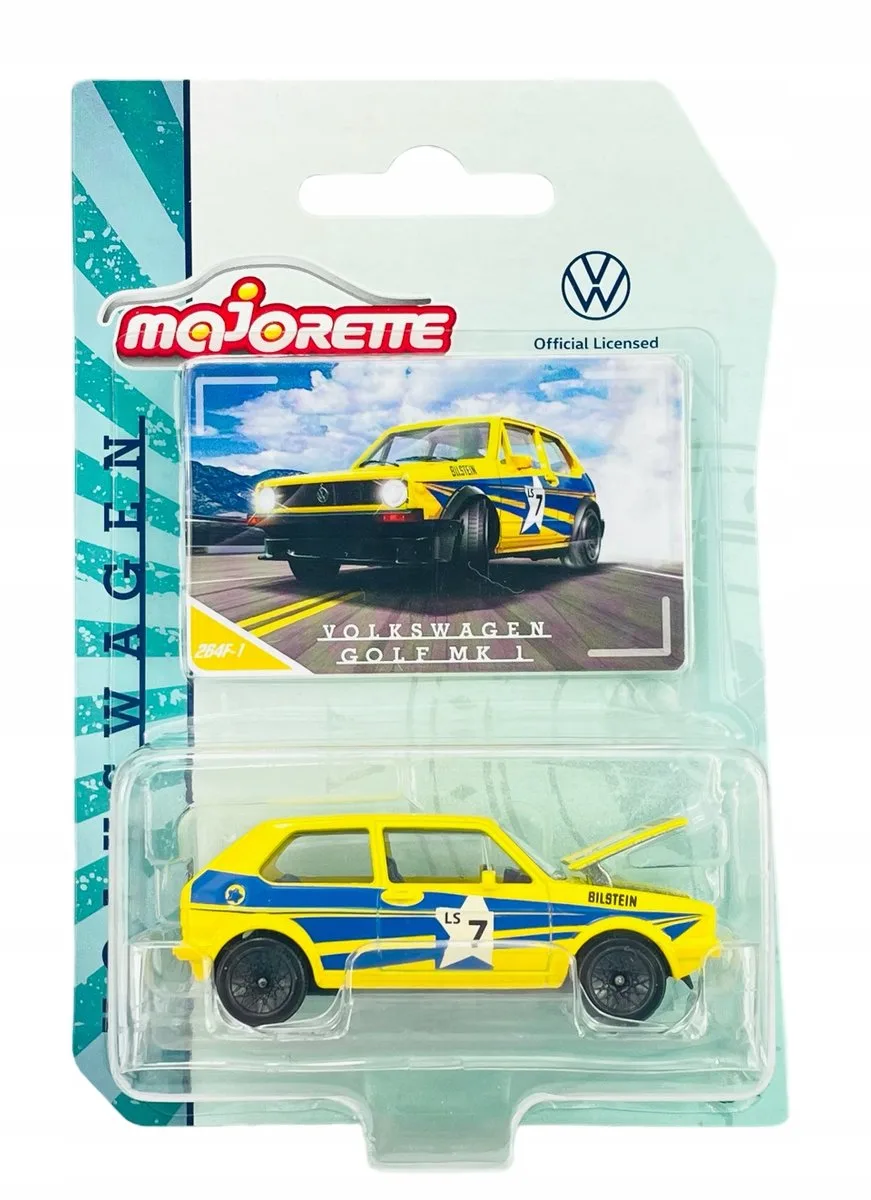 Volkswagen Golf MK1 geel metaal 1:52 nieuw model de Majorette – photo du produit