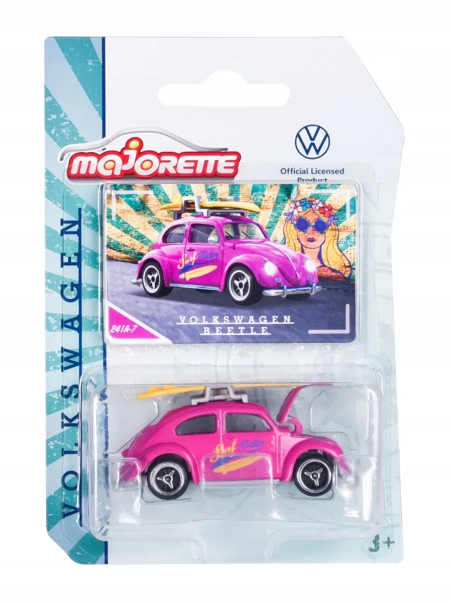 Volkswagen Kever Metaal 1:59 de Majorette en Rose – photo du produit