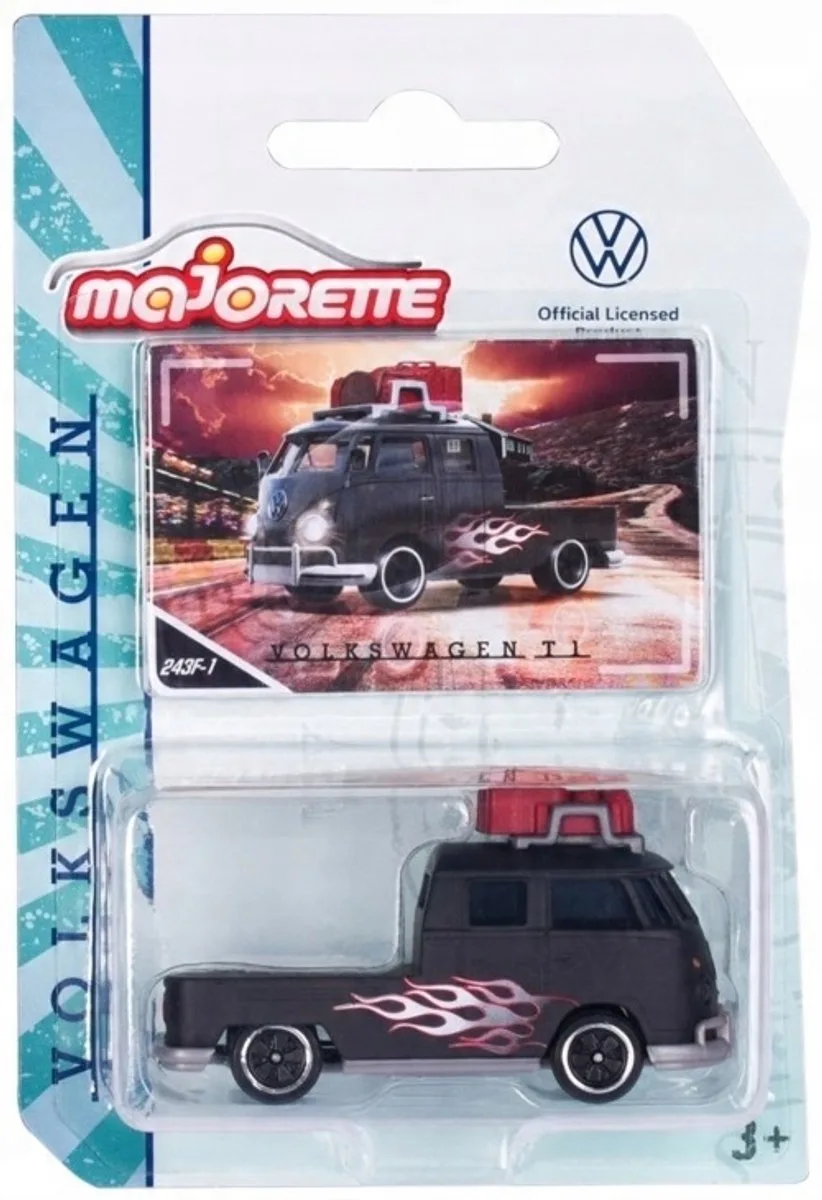 Volkswagen T1 Bus - Metalen Speelgoedauto de Majorette en Noir – photo du produit