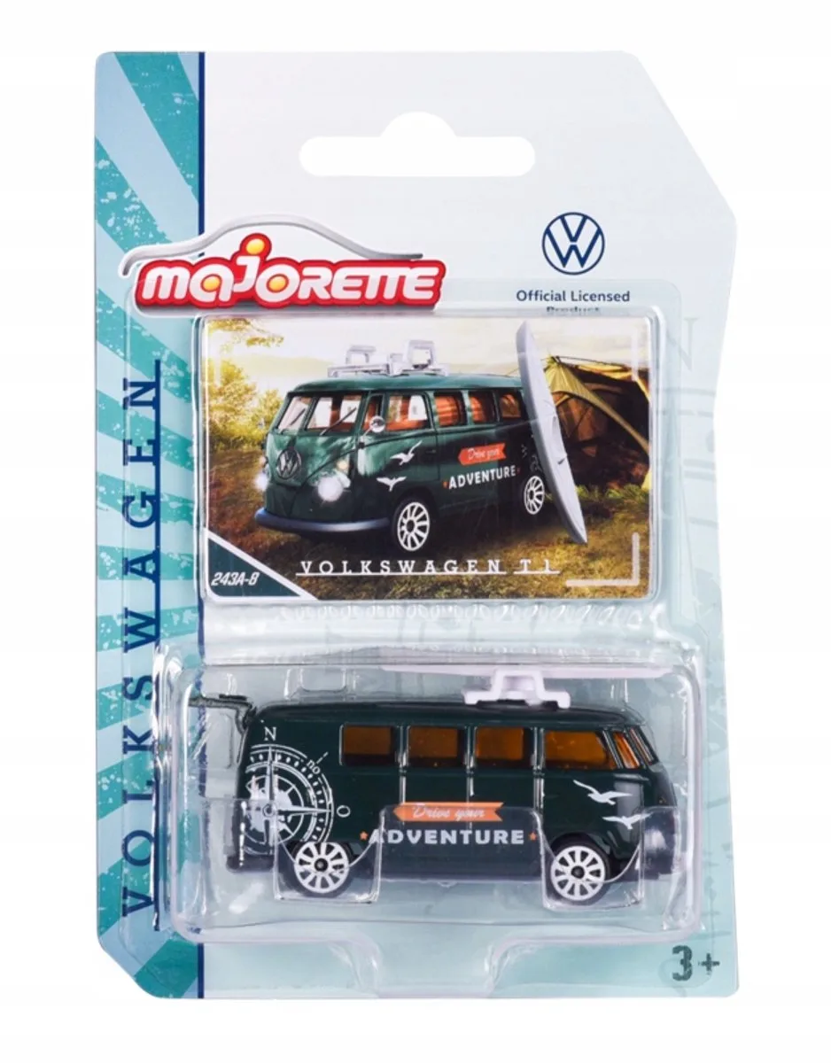 Volkswagen Transporter T1 Schaal 1:59 by Majorette in Green – product photo