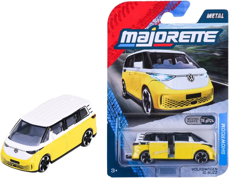 VW ID Buzz, (Premium Cars) van Majorette in Geel, Wit – productfoto