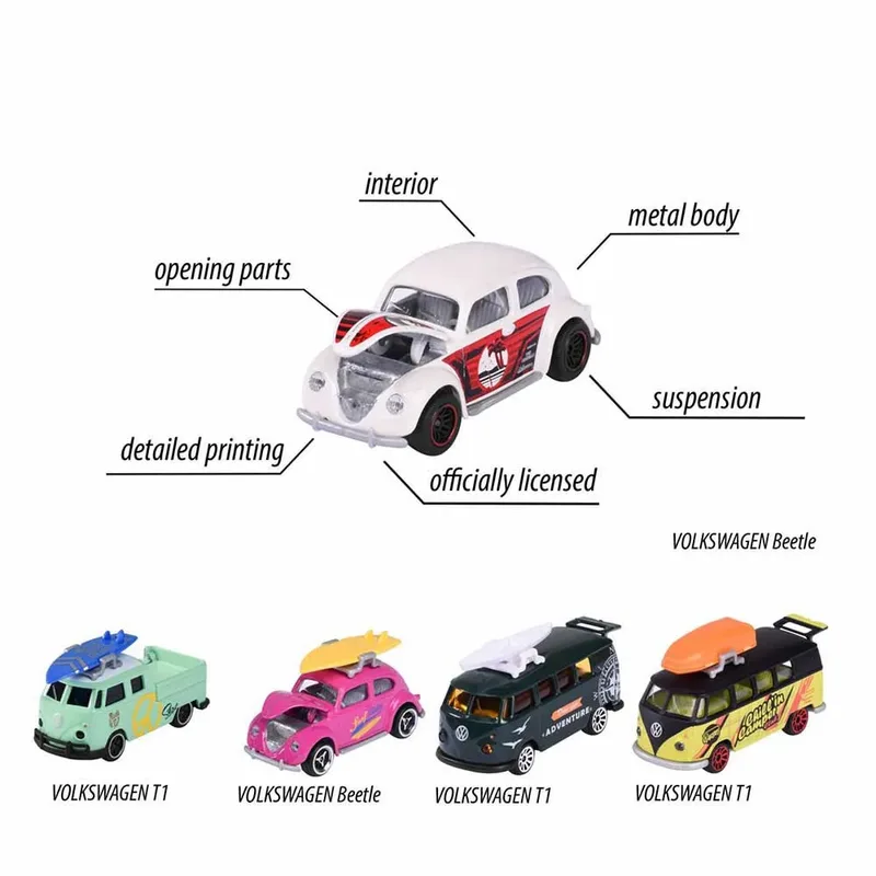 Vw The Originals Cadeaupakket 5 Volkswagen Voertuigen fra Majorette – produktbillede 4 af 6