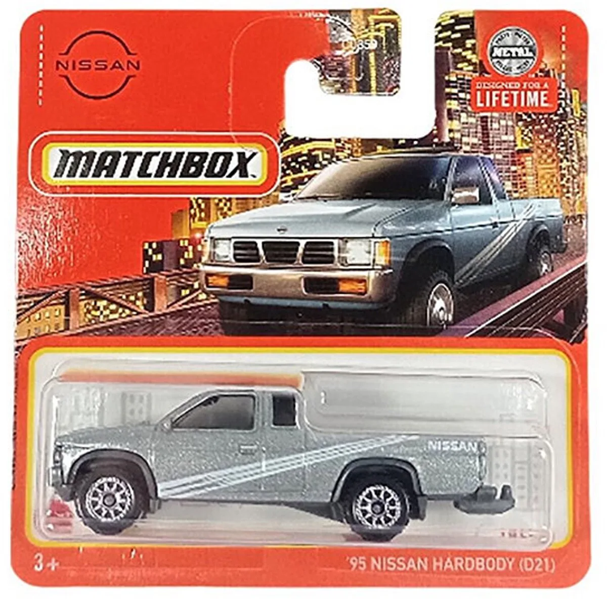 '95 NISSAN HARDBODY (D21) SILVER (1:64) PICKUP de Matchbox en Silver summer – photo du produit