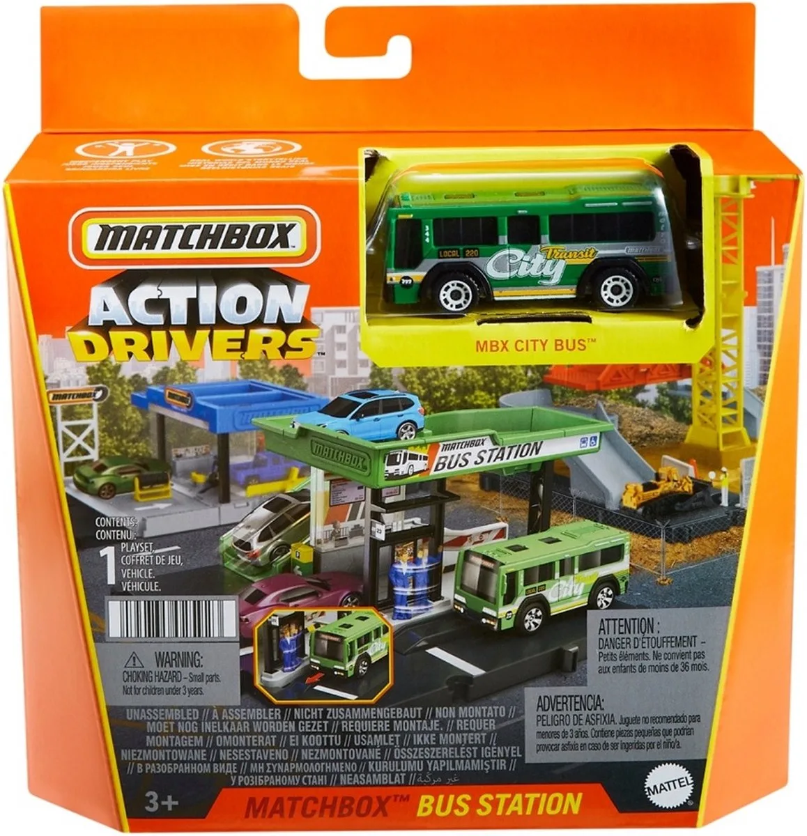 Action Drivers Bus Station de Matchbox en Bleu – photo du produit