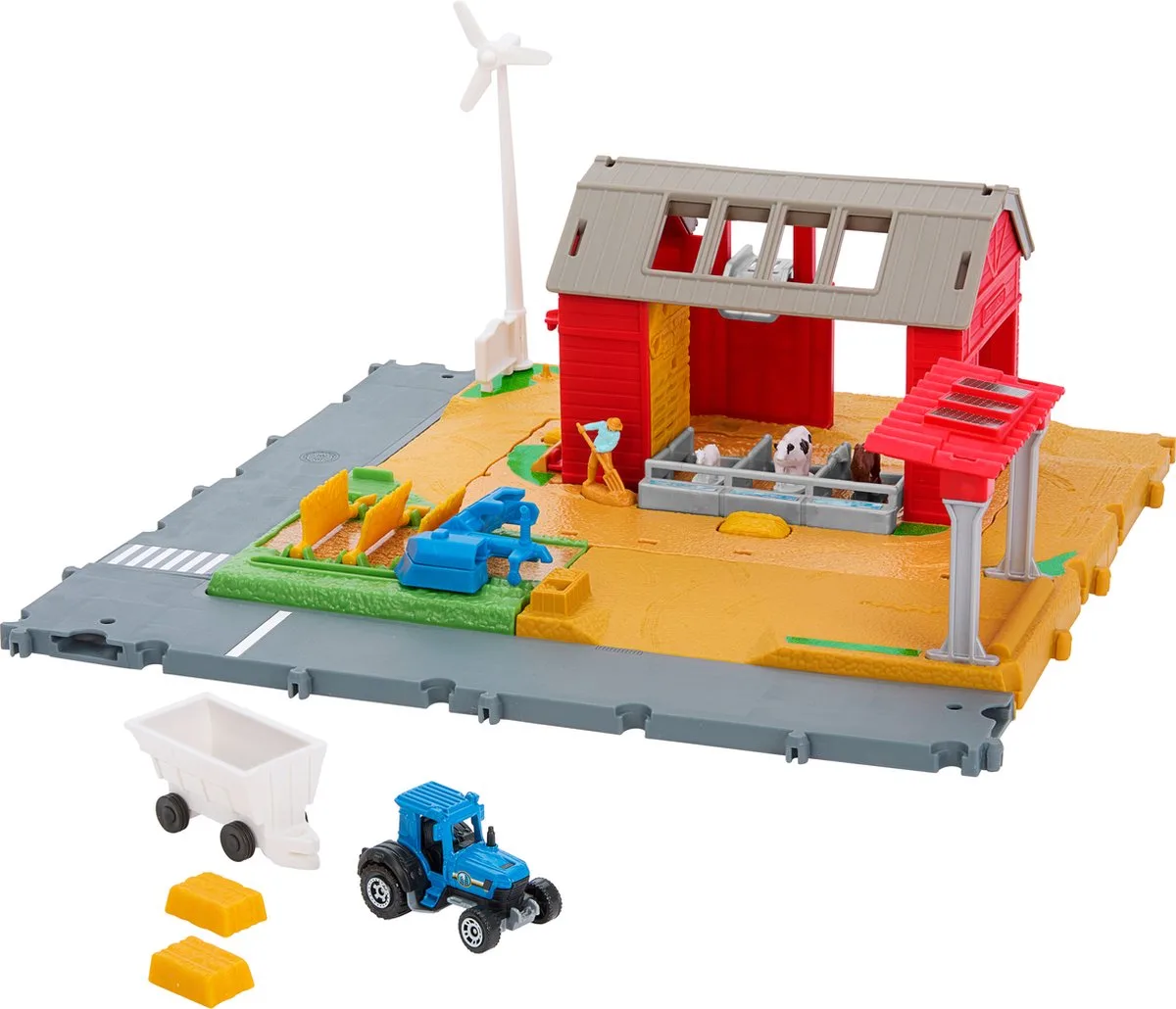 Action Drivers Farm Harvest-speelset Met Speelgoedautobaan Transparant von Matchbox in Mehrfarbig – Produktfoto