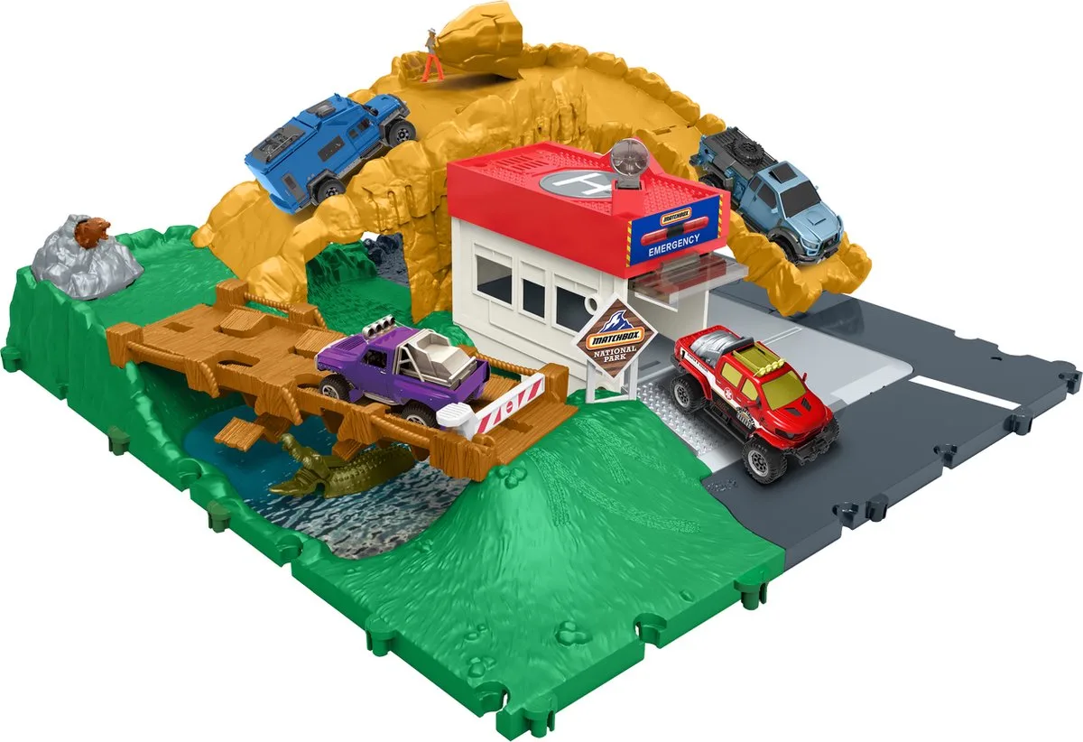 Canyon Rescue Set met Licht & Geluid - Auto Inbegrepen van Matchbox in Meerkleurig – productfoto
