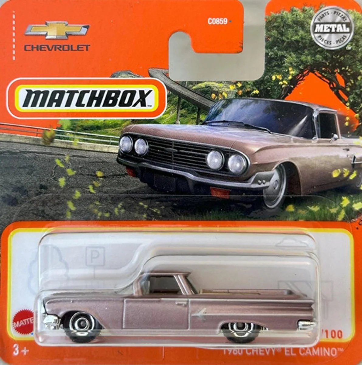CHEVY EL CAMINO 1960 PINK 33/100 (1:64) de Matchbox en Old pink – photo du produit