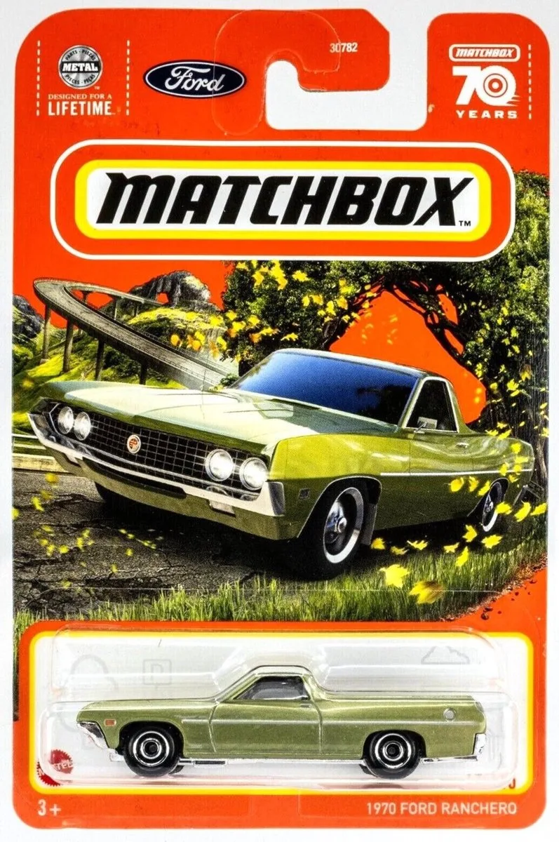 FORD 1970 RANCHERO 17-100 METALIC GREEN (1:64) METAL de Matchbox en Green metalic – photo du produit