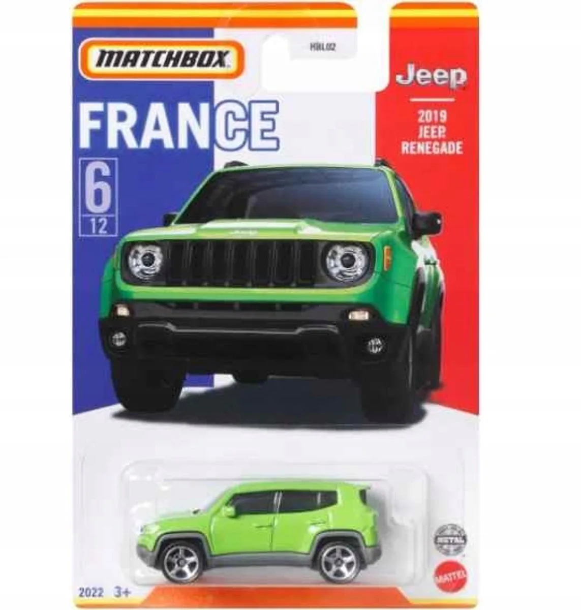 Jeep Renegade 2019 - Schaal 1:64 von Matchbox in Grün – Produktfoto