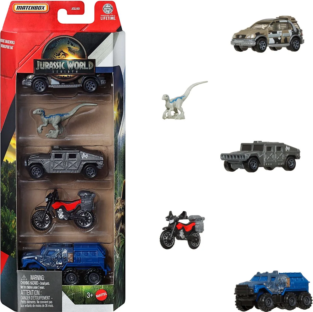 Jurassic World JGL24 speelgoedvoertuig från Matchbox i Flerfärgad – produktbild