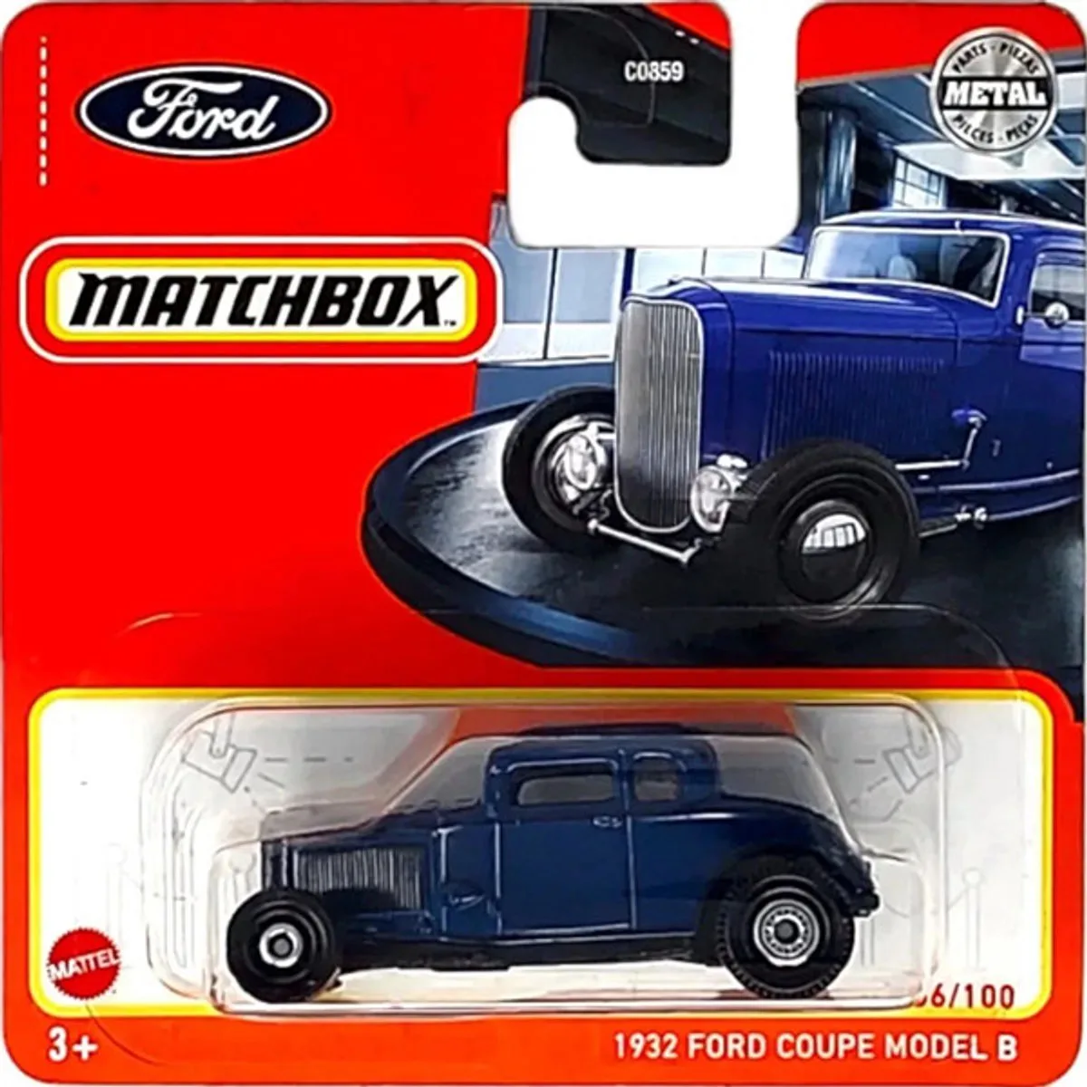 MATCHBOX 1932 FORD COUPE MODEL B OLD BLEU 66/100 1:64 METAL SHORT CART de Matchbox en Old blue – photo du produit