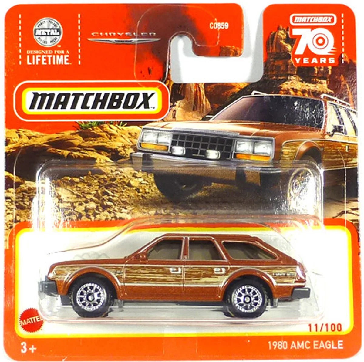 MATCHBOX 1980 AMC EAGLE 11-100 (1:64) de Matchbox en Brons wood – photo du produit
