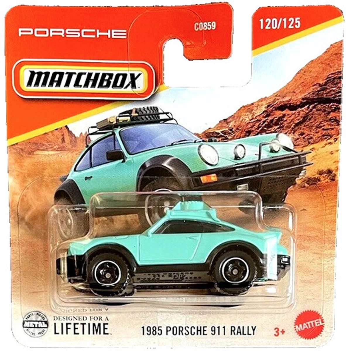 MATCHBOX 1985 PORSCHE 911 RALLY DAKAR 120/125 TURQUISE 1:64 METAL von Matchbox in Turqoise – Produktfoto