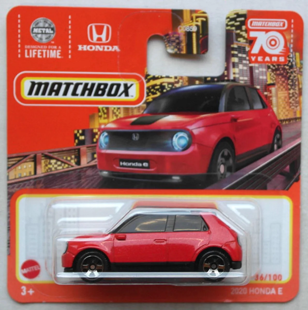 MATCHBOX 2020 HONDA E 36-100 METALIC RED (1:64) de Matchbox en Red metalic – photo du produit