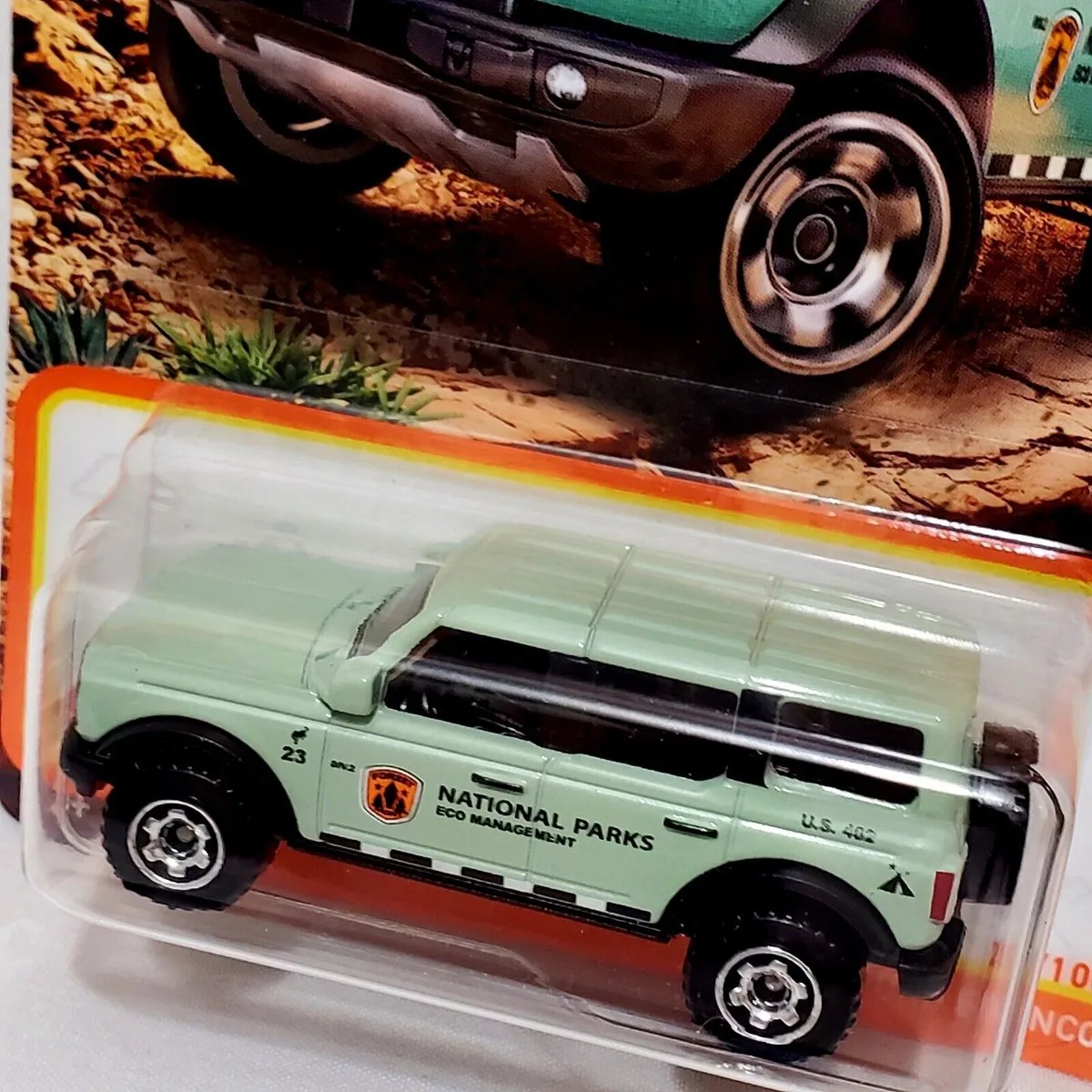 MATCHBOX 2021 FORD BRONCO 25-100 NATIONAL PARKS (1:64) de Matchbox en Vert – photo du produit