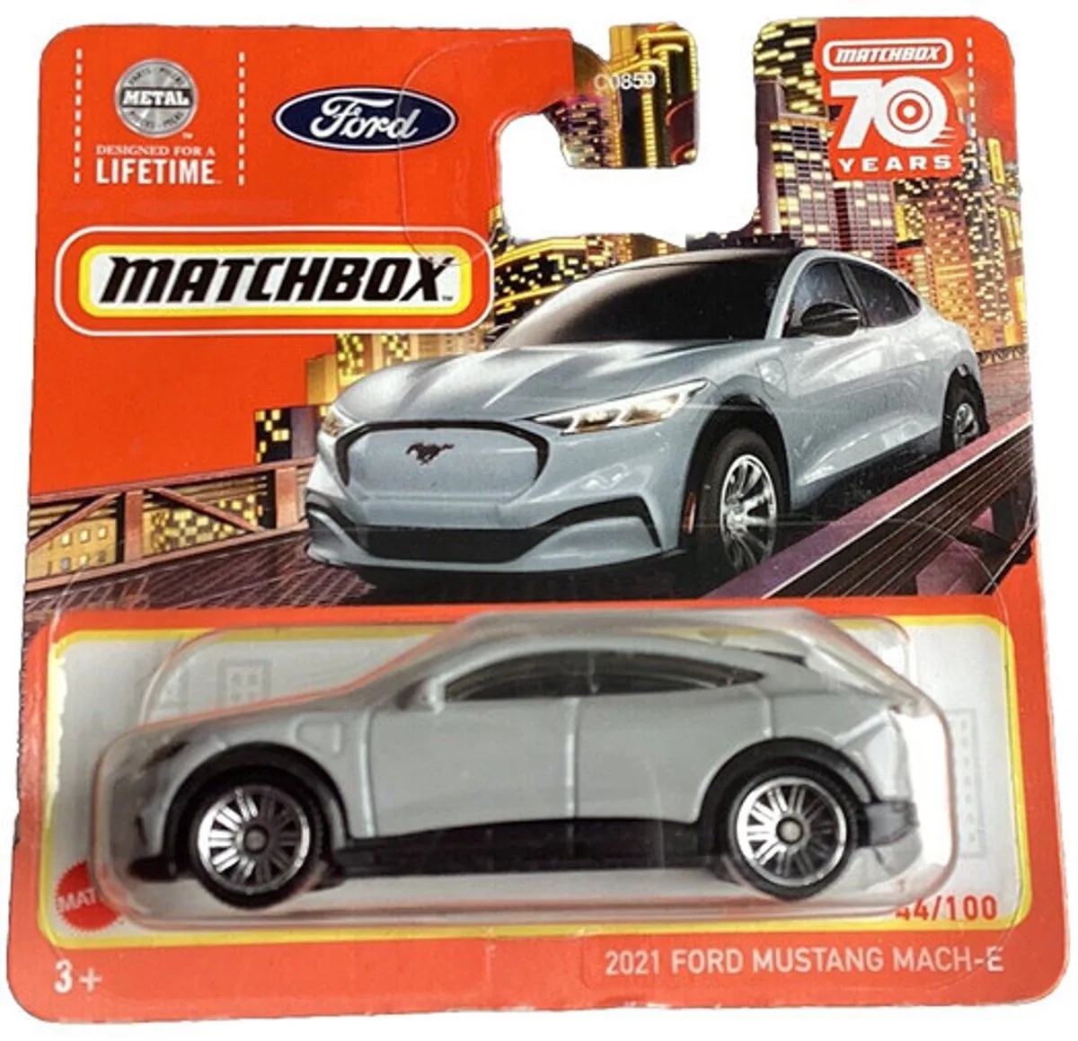 MATCHBOX 2021 FORD MUSTANG MACH-E 1:64 METAL (HLC84-LA10) de Matchbox en Gris – photo du produit