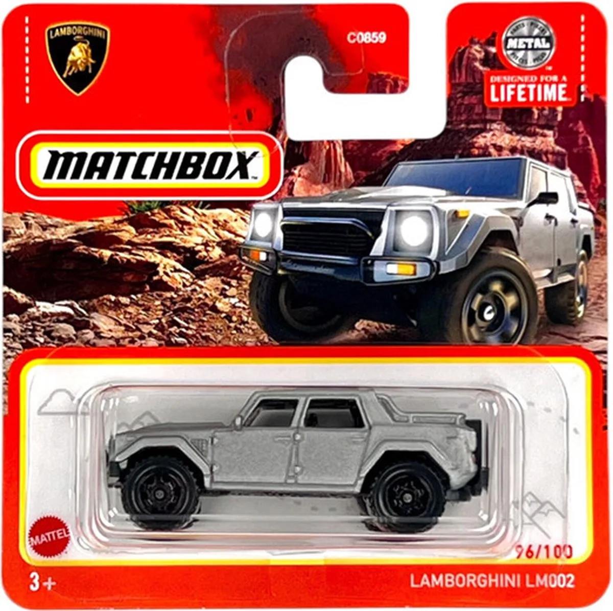 MATCHBOX 96/100 LAMBORGHINI MATT SILVER (1:64) de Matchbox en Silver matt – photo du produit
