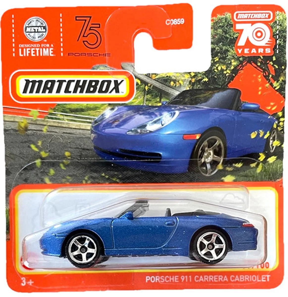 PORSCHE 911 CARRERA CABRIOLET BLUE METALIC 79-100 (1:64) de Matchbox en Metalic blue – photo du produit