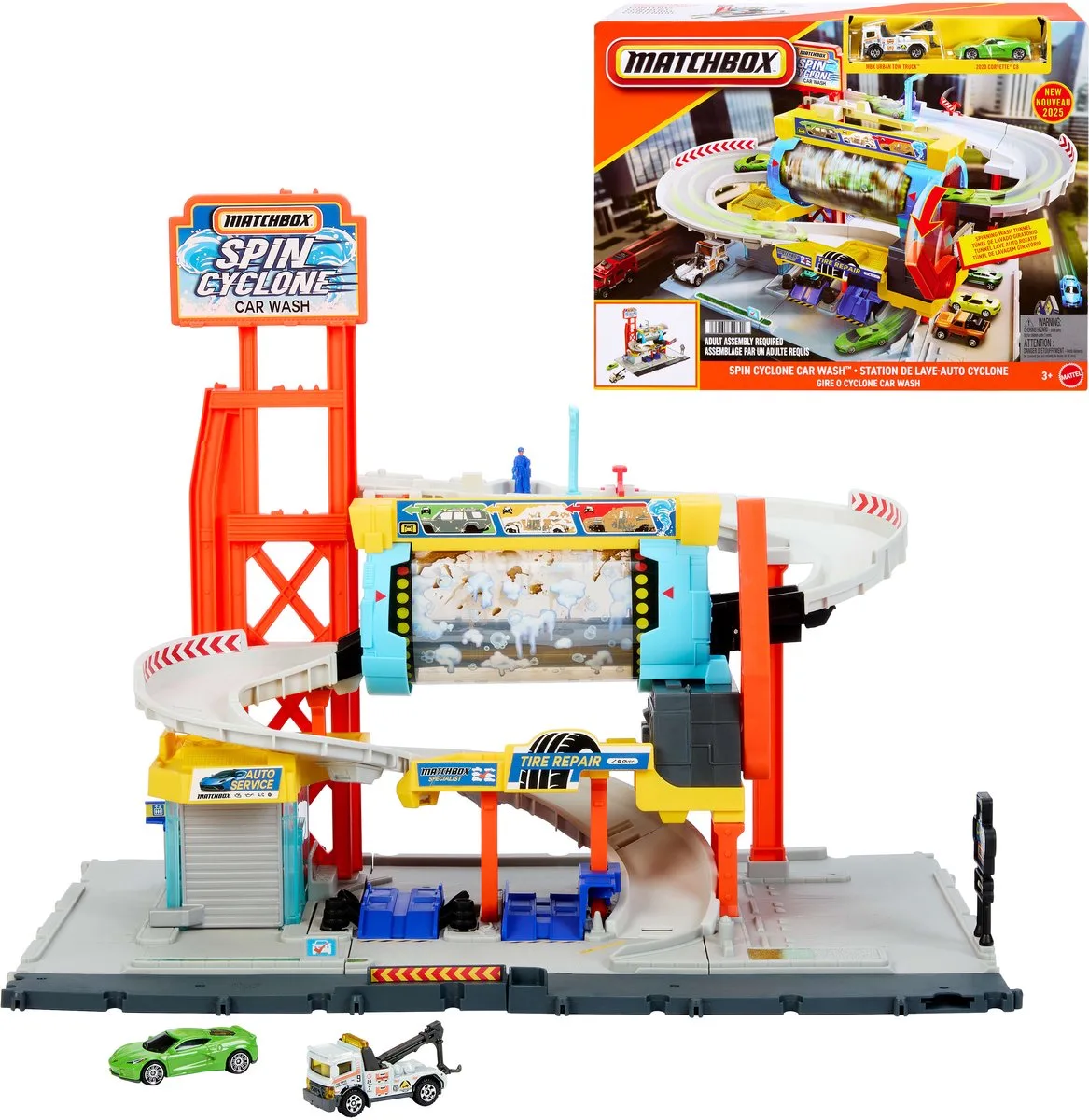 Spin Cyclone Car Wash från Matchbox i Flerfärgad – produktbild
