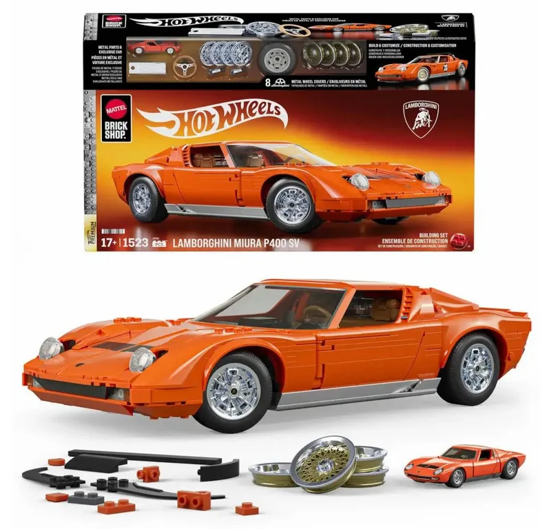 Spel MATTEL Hot Wheels Brick Shop Lamborghini Miura P400 SV van Mattel Games – productfoto 1 van 6