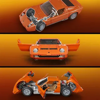 Spel MATTEL Hot Wheels Brick Shop Lamborghini Miura P400 SV van Mattel Games – productfoto 6 van 6