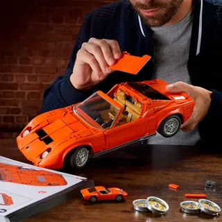 Spel MATTEL Hot Wheels Brick Shop Lamborghini Miura P400 SV van Mattel Games – productfoto 2 van 6