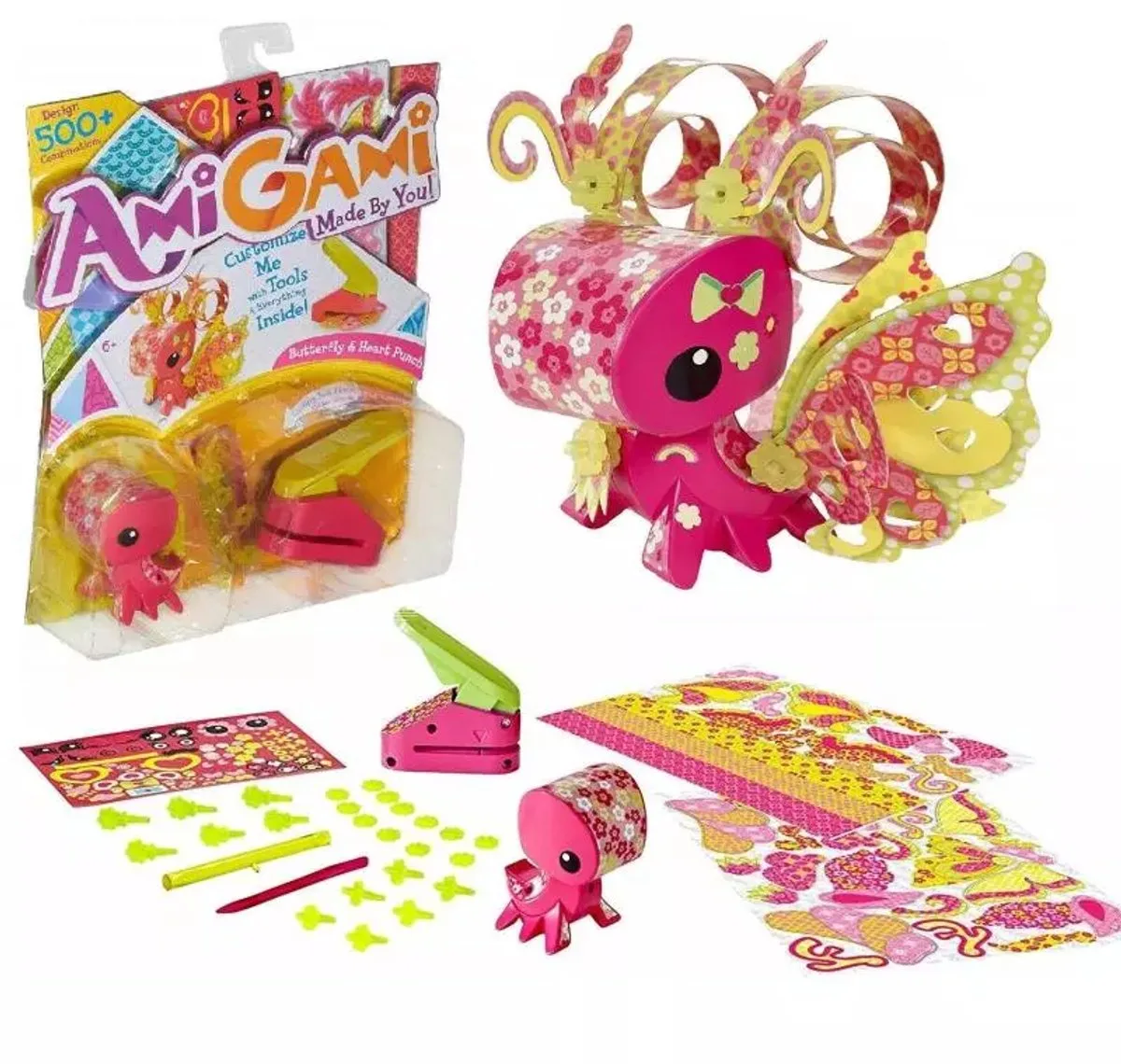 Amigami Punch Vlinder en Hart creatieve set voor kinderen - Vanaf 6 jaar von Mattel – Produktfoto