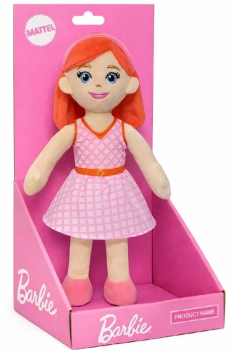 Barbie Pluche Knuffel Pop 30 cm - Speelgoed Knuffels voor Kinderen Meisjes - Barbie Girl Plush Toy - Knuffelpop Cadeau by Mattel in Ginger – product photo