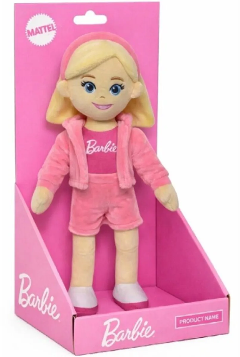 Barbie Pluche Knuffel Pop 30 cm - Speelgoed Knuffels voor Kinderen Meisjes - Barbie Girl Plush Toy - Knuffelpop Cadeau van Mattel in Lush – productfoto