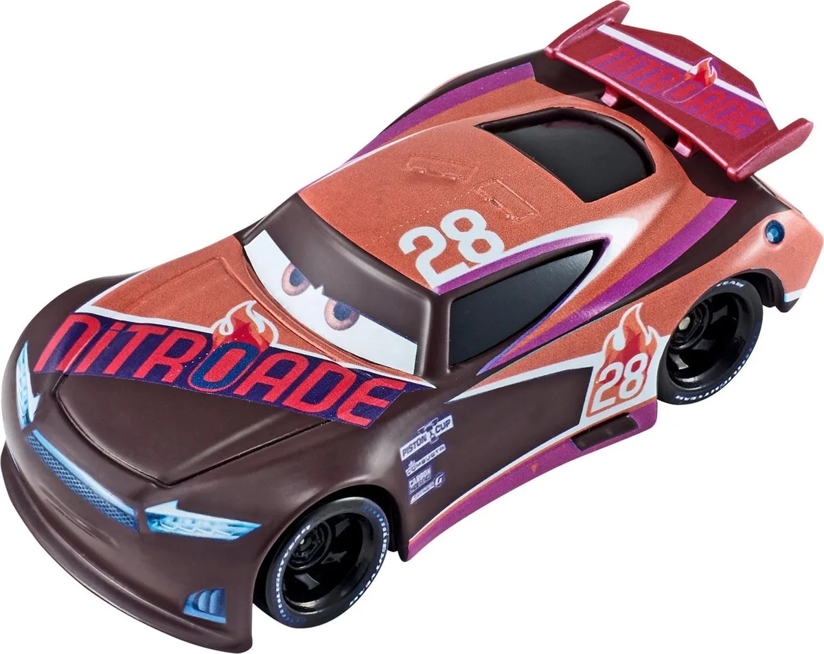 Cars 3 diecast Next Gen Nitroaid van Mattel in Tim Treadless – productfoto