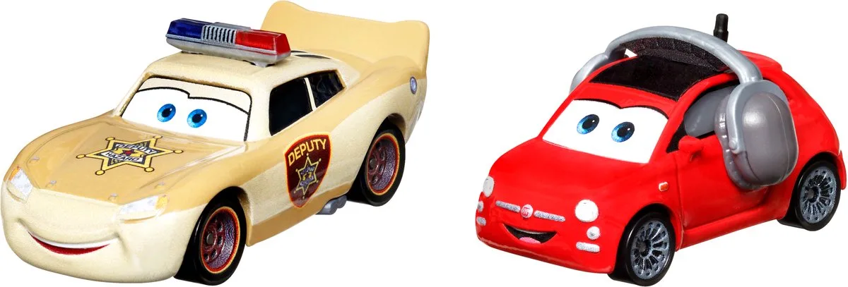 Disney and Pixar Cars On the Road Lightning McQueen Deputy Hazard & Bella Cadavre 2-Pack de Mattel en Multicolore – photo du produit