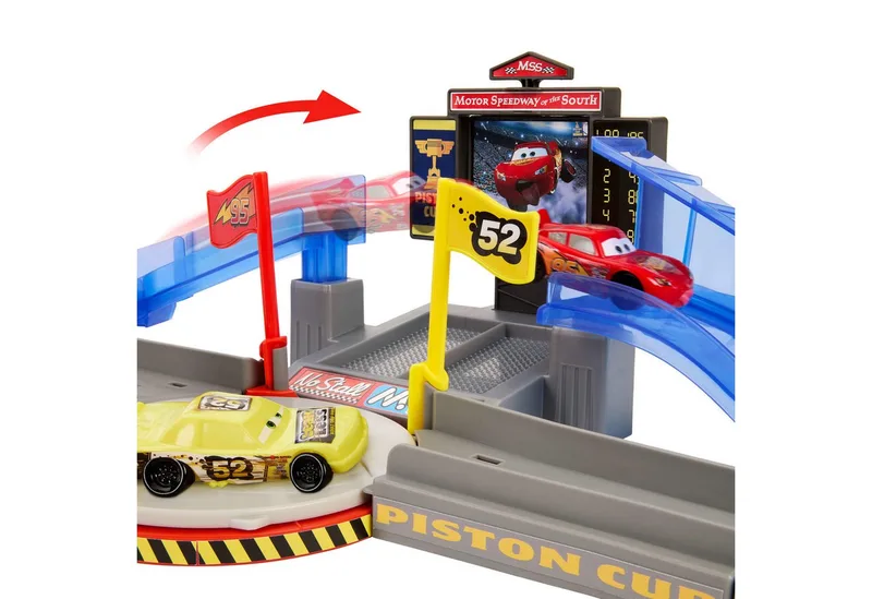Disney en Pixar Cars Piston Cup Stuntbaan Speelset - Met Bliksem McQueen speelgoedauto von Mattel in Mehrfarbig – Produktfoto 3 von 5