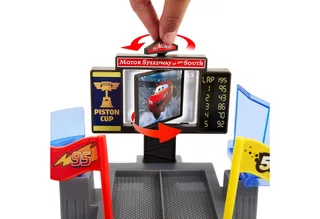 Disney en Pixar Cars Piston Cup Stuntbaan Speelset - Met Bliksem McQueen speelgoedauto von Mattel in Mehrfarbig – Produktfoto 4 von 5