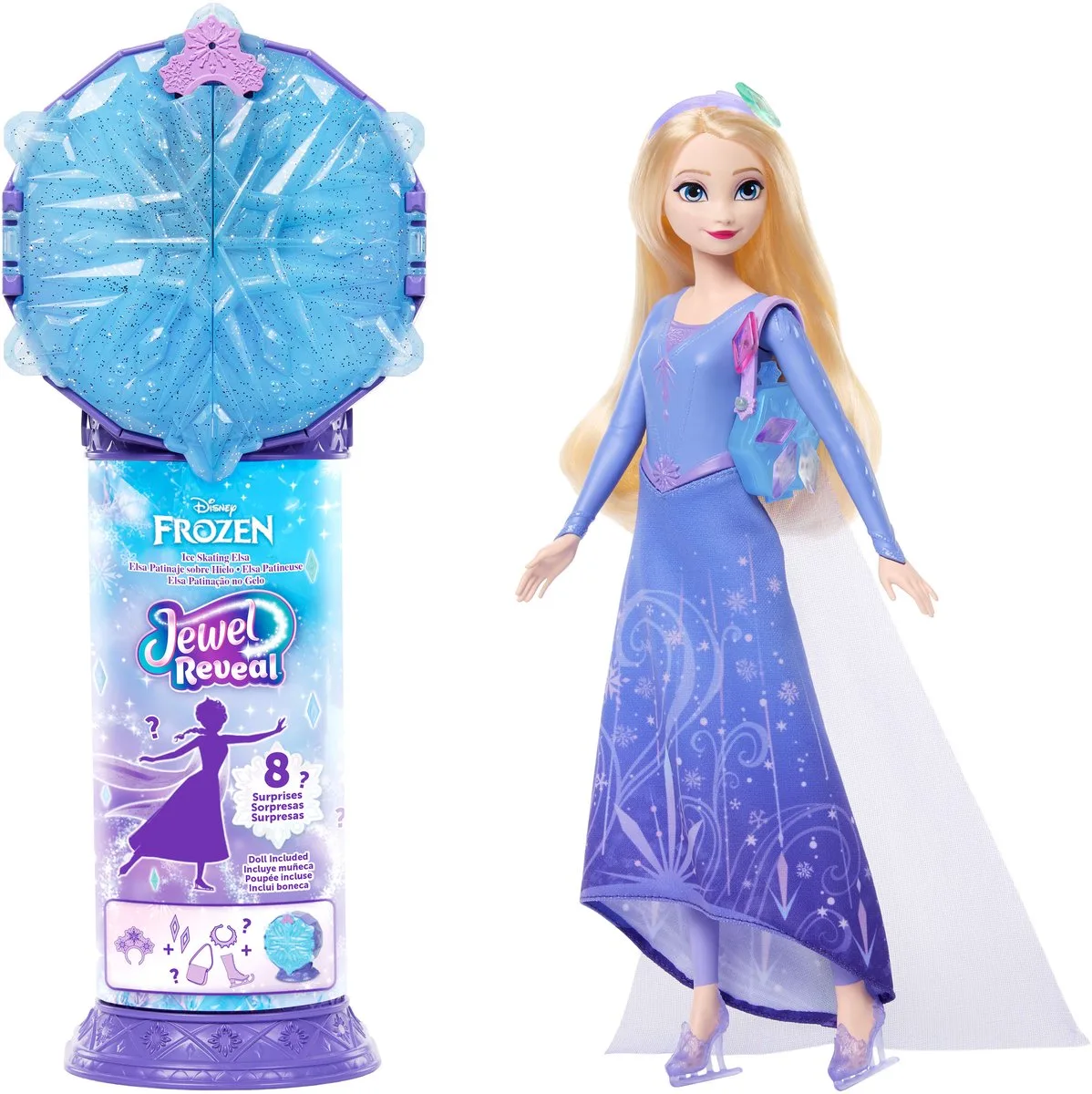 Disney Frozen Jewel reveal Schaatsende Elsa Modepop van Mattel in Meerkleurig – productfoto