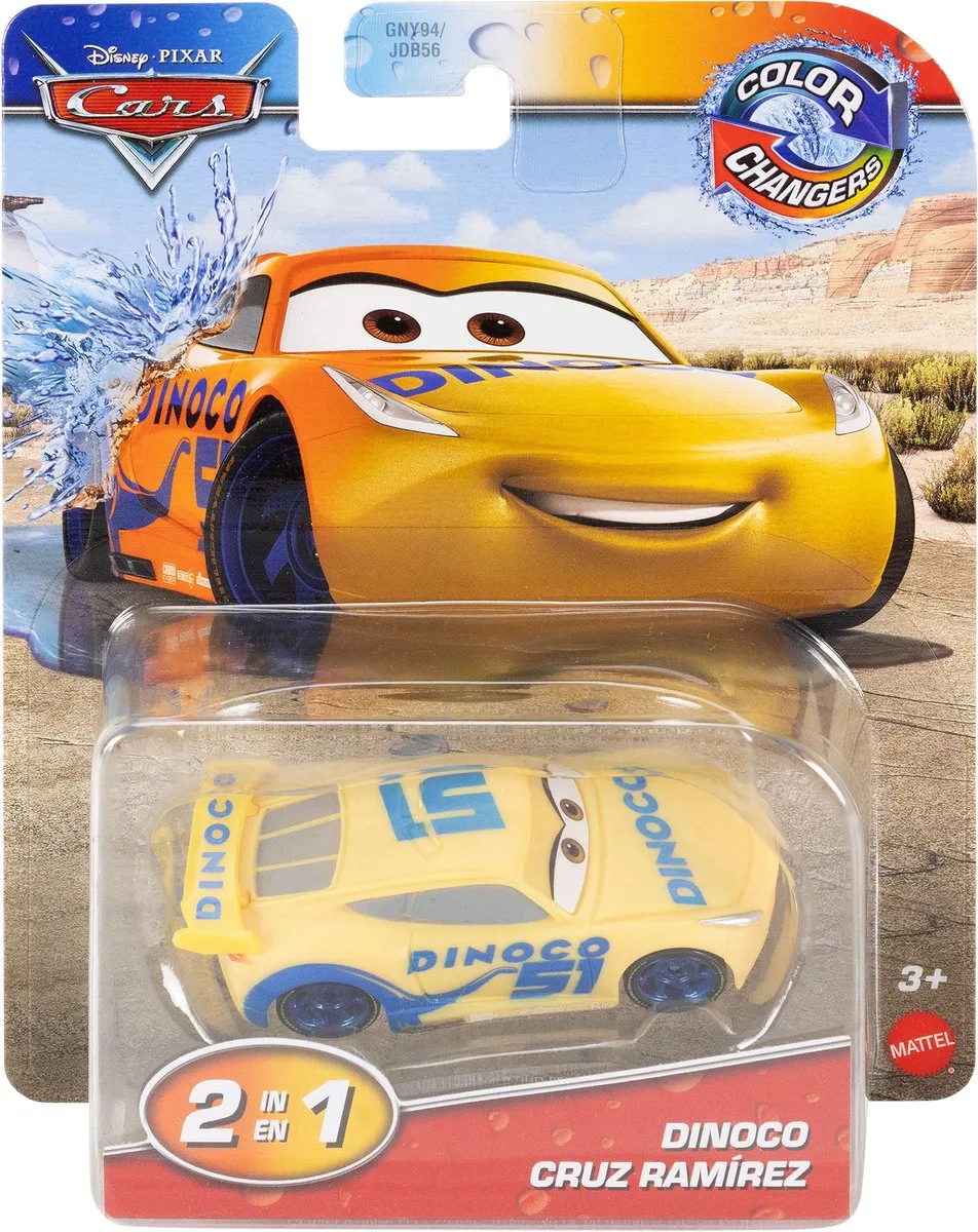 Disney Pixar Cars Disney and Pixar Cars Color Changers Dinoco Cruz Ramirez fra Mattel i Flerfarvet – produktbillede