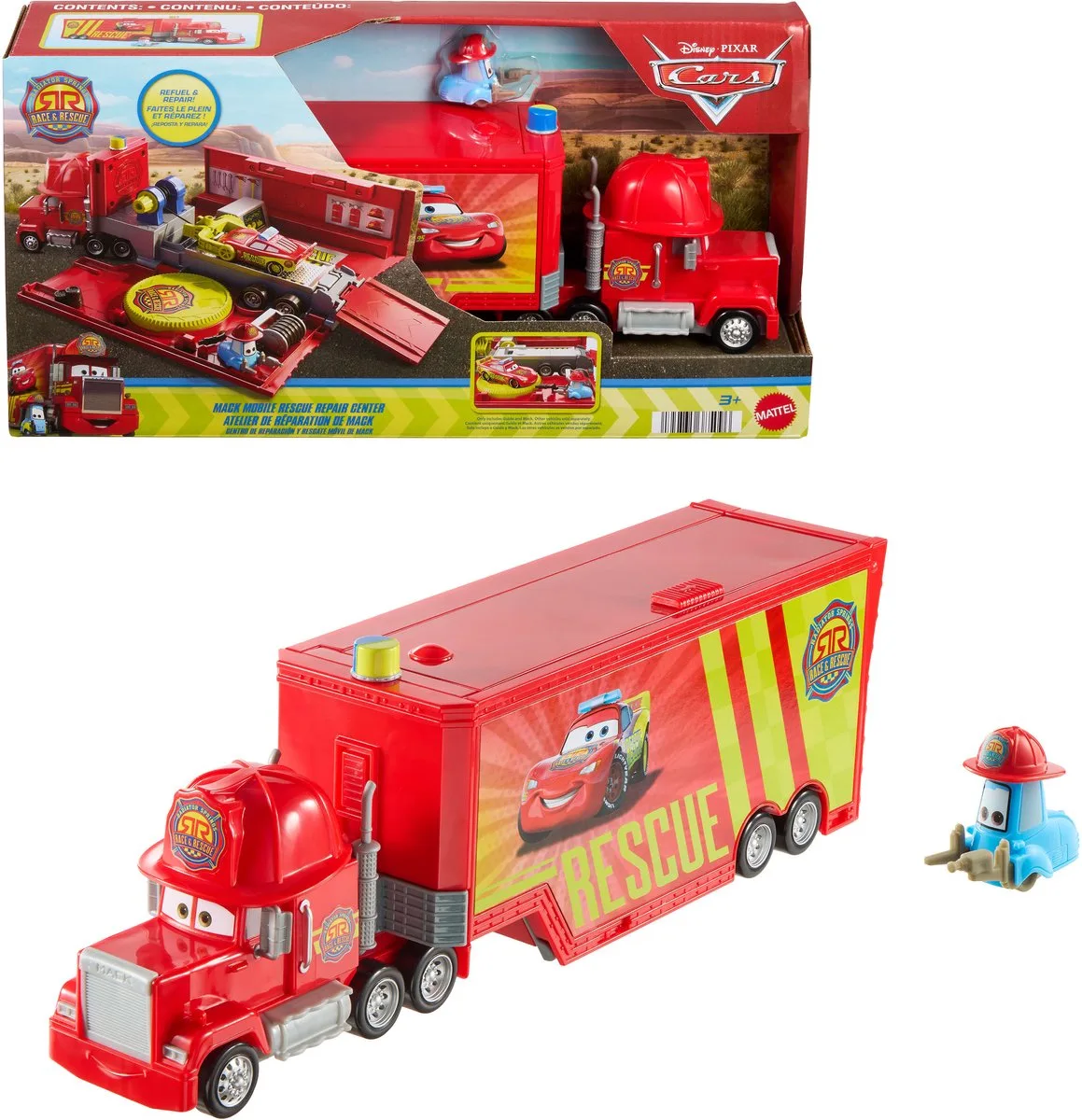 Disney Pixar Cars Disney and Pixar Cars Mack Mobile Rescue Repair Center de Mattel en Multicolore – photo du produit