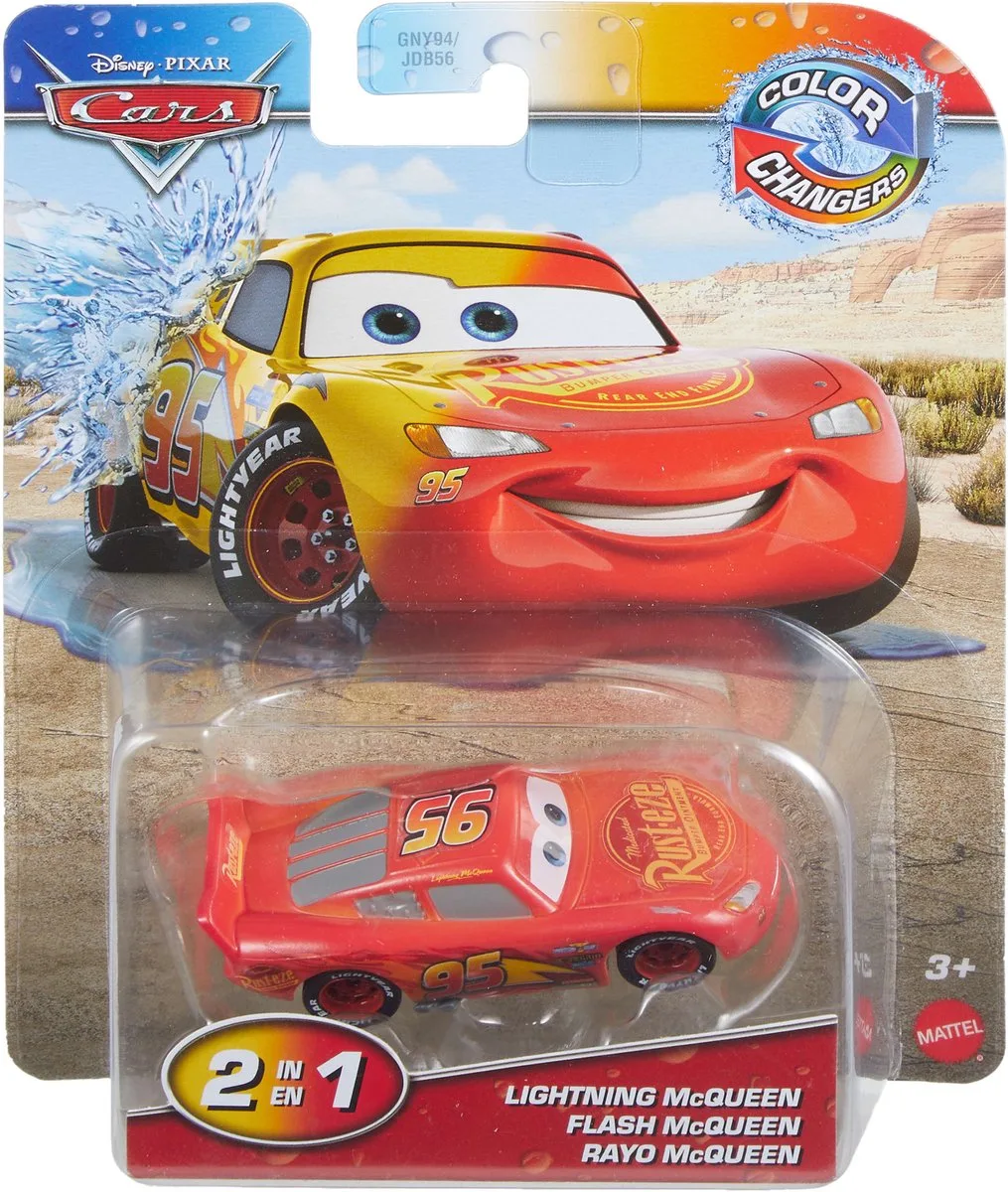 Disney Pixar Cars Disney and Pixar Cars On The Road Color Changers Lightning McQueen van Mattel in Meerkleurig – productfoto