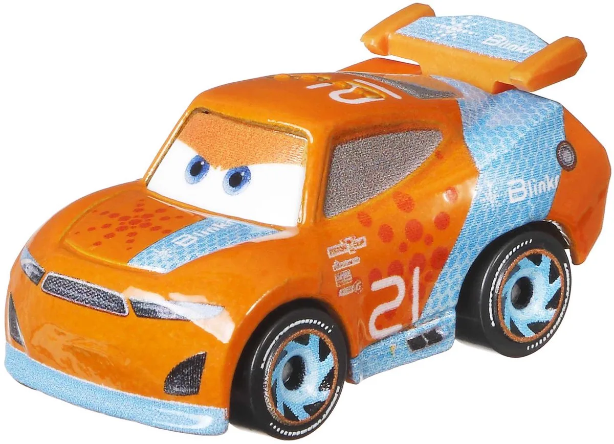 Disney Pixar Cars GRV91 speelgoedvoertuig van Mattel in Blauw, Oranje – productfoto
