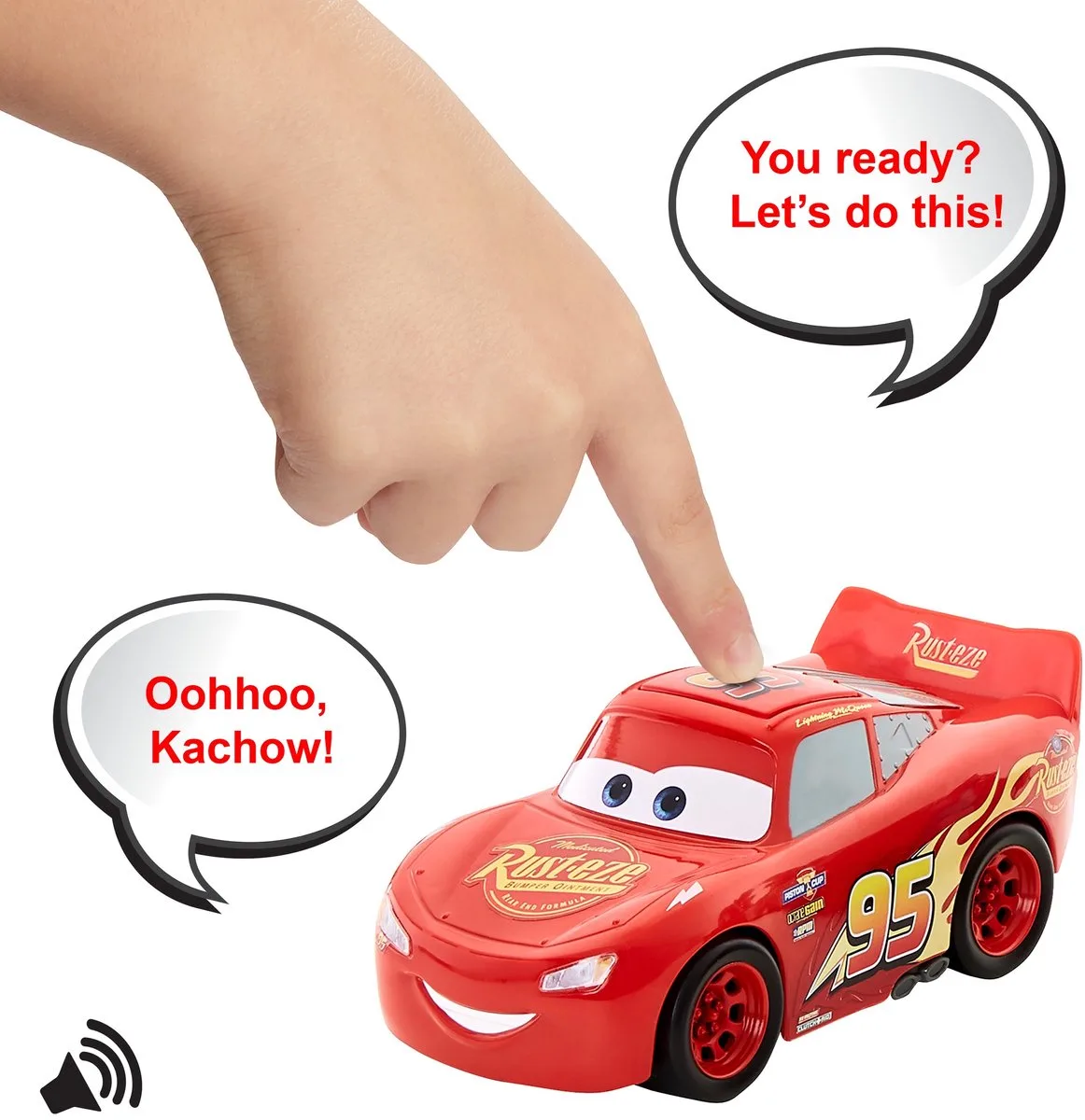 Disney Pixar Cars Track Talkers Lightning McQueen de Mattel en Rouge – photo du produit