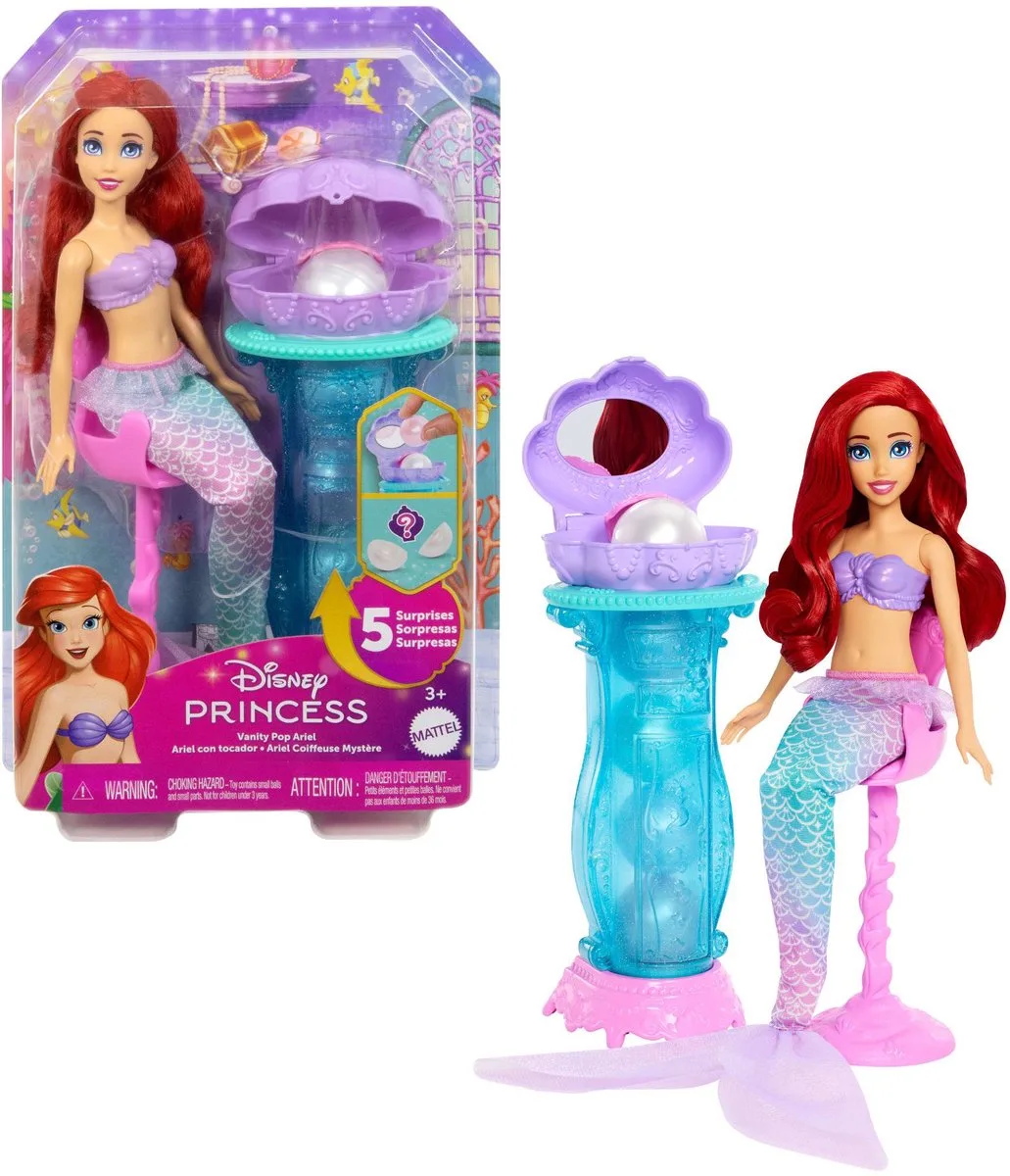 Disney Princess Ariel-docka Med Sminkbord från Mattel i Flerfärgad – produktbild