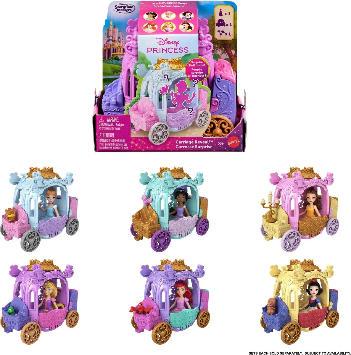 Disney Princess CARRIAGE REVEAL Small Doll & Vehicle van Mattel in Meerkleurig – productfoto