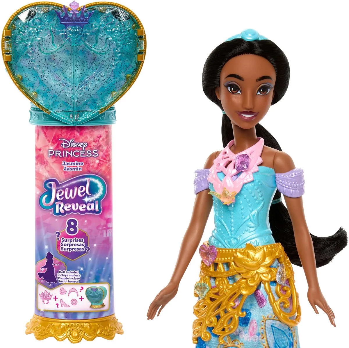 Disney Princess Jewel Reveal Jasmine modepop by Mattel in Multicolour – product photo