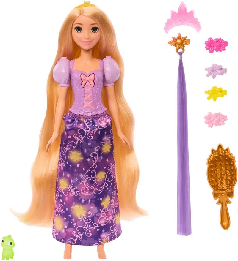 Disney Princess Lichtgevend Haar Rapunzel Modepop - Met 5 manieren om te gloeien från Mattel i Flerfärgad – produktbild 5 av 5