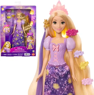 Disney Princess Lichtgevend Haar Rapunzel Modepop - Met 5 manieren om te gloeien från Mattel i Flerfärgad – produktbild 1 av 5