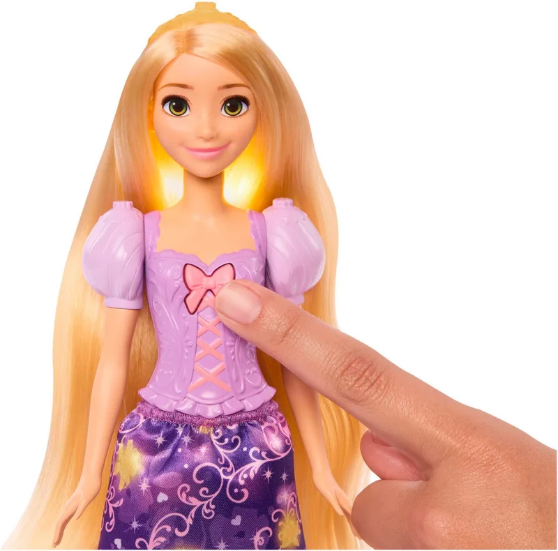 Disney Princess Lichtgevend Haar Rapunzel Modepop - Met 5 manieren om te gloeien från Mattel i Flerfärgad – produktbild 3 av 5