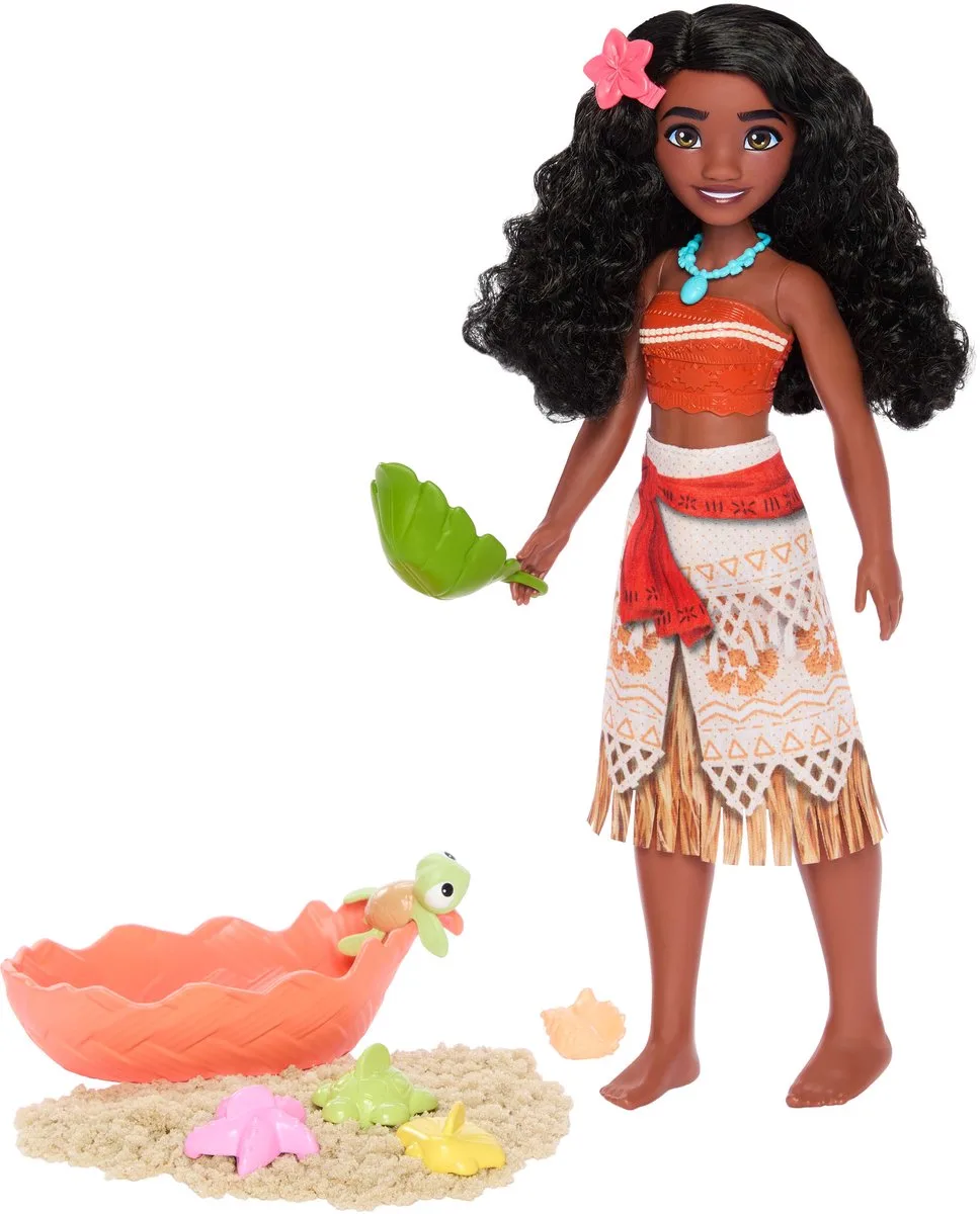 Disney Princess Moana-dukke Med Skildpadde fra Mattel i Orange – produktbillede