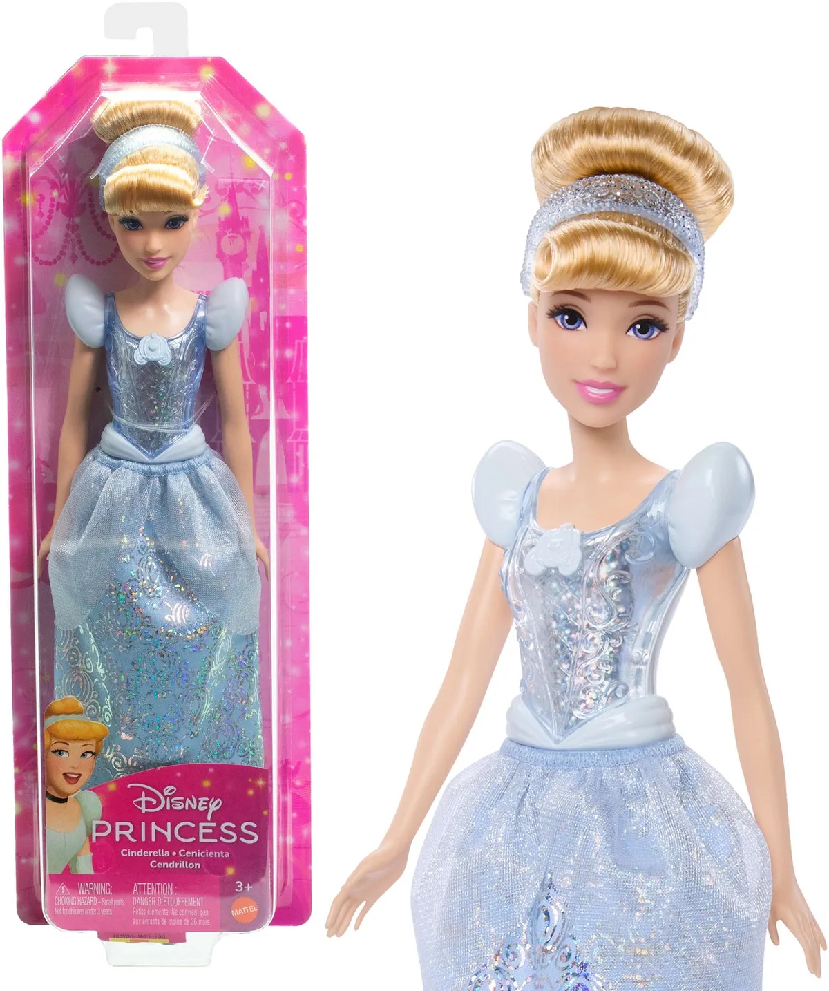 Disney Princess Poupée Cendrillon de Mattel en Beige, Bleu – photo du produit
