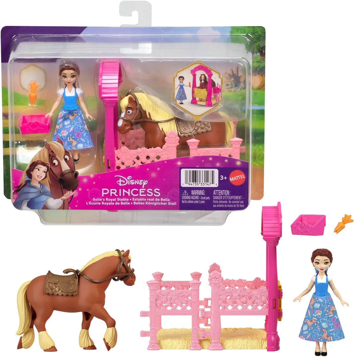 Disney Princess STORYTIME STACKERS Belle's Royal Stable de Mattel – photo du produit